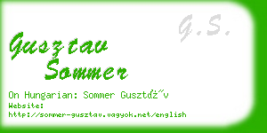 gusztav sommer business card